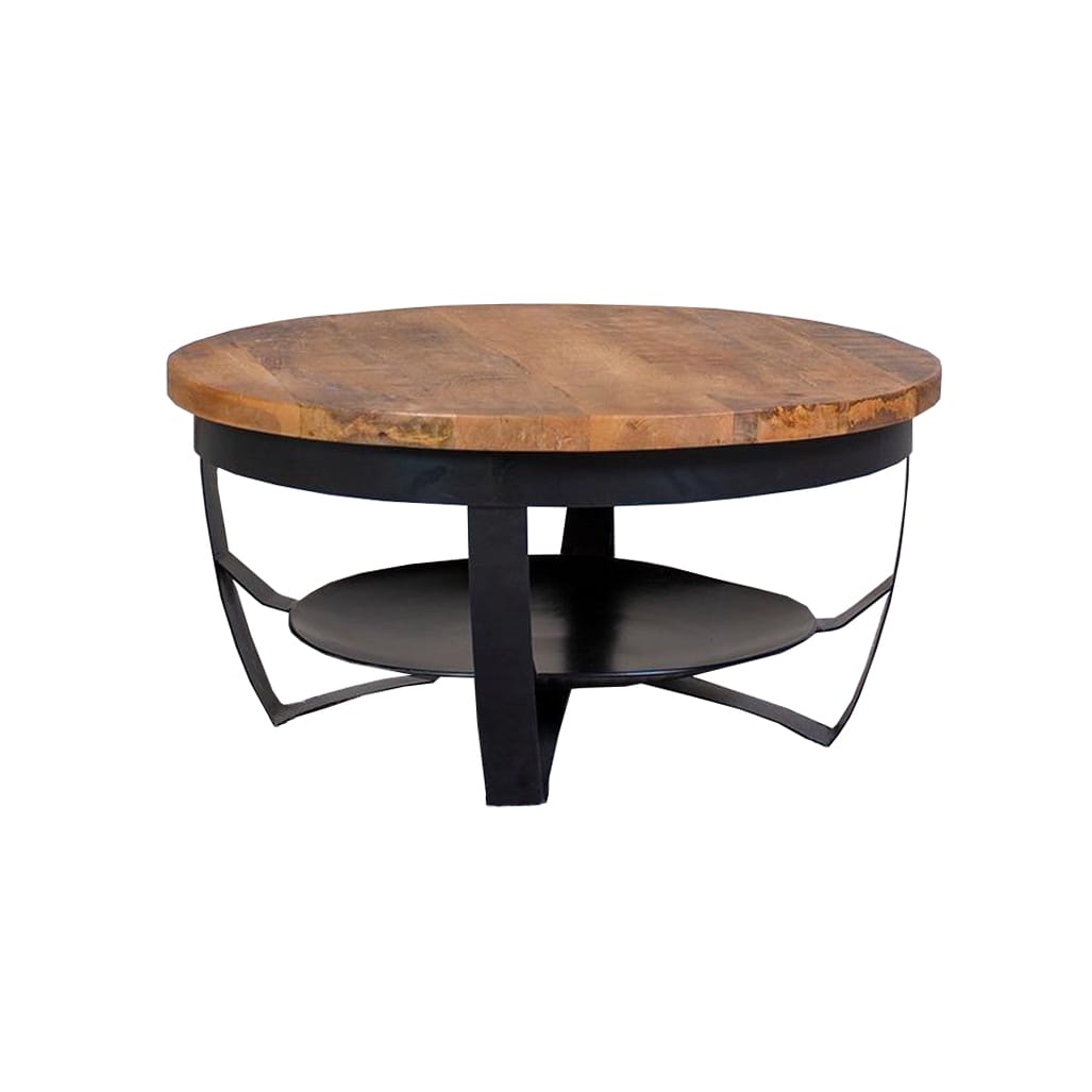 Woods & More - Ronde Salontafel Dolf Mango 90 Cm Woods & More - Ronde Salontafel Dolf Mango 90 Cm