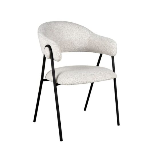 LABEL51 - Eetkamerstoel_Lowen_Ecru_Boucle_58x60x84_cm_Perspectief