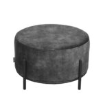 LABEL51 - Poef_Troy_Antraciet_Velours_57x57x34_cm_Bovenkant_1