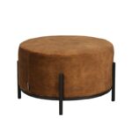 LABEL51 - Poef_Troy_Oker_Velours_57x57x34_cm_Perspectief