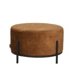 LABEL51 - Poef_Troy_Oker_Velours_57x57x34_cm_Voorkant