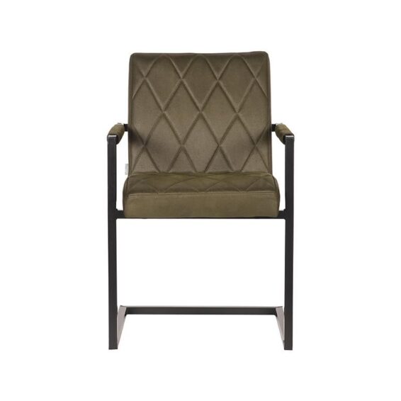 LABEL51 Eetkamerstoel Denmark Army Microvezel 55x55x85 Cm Voorkant