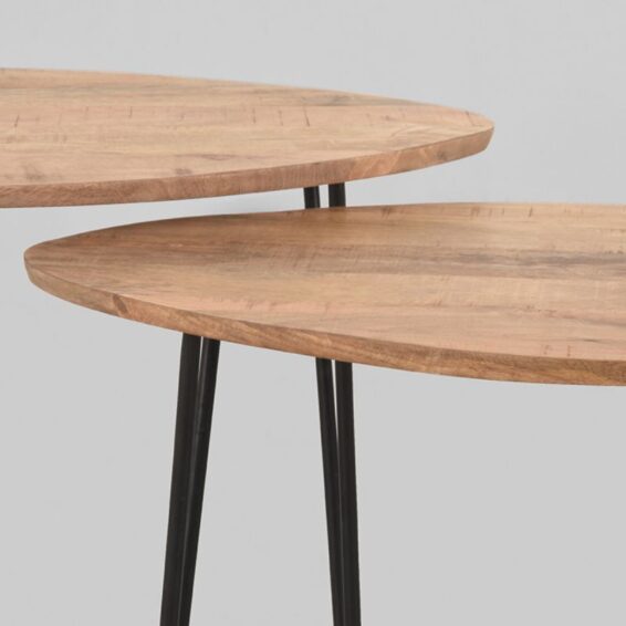 LABEL51 - Salontafel_Set_Frisk_68x43x44_Cm_Rough_Mangohout_Detail