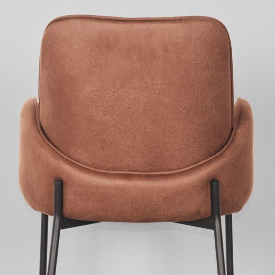 LABEL51 Eetkamerstoel Jari Microvezel Cognac 55x60x86 Cm Details