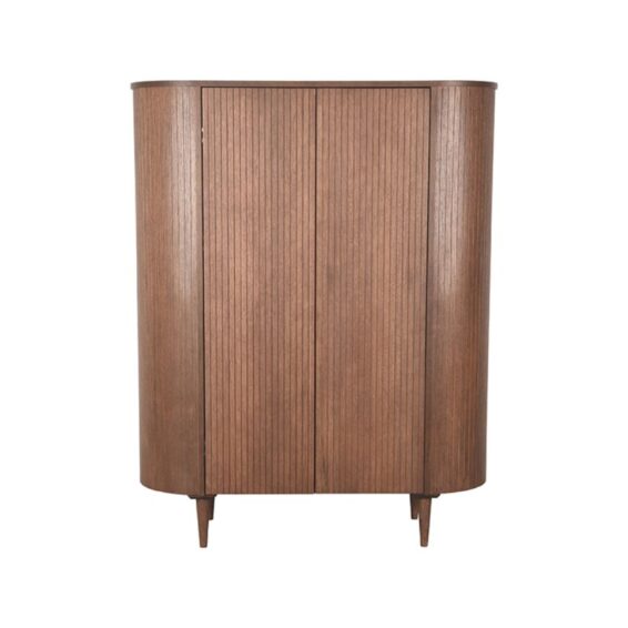 LABEL51 - Hoge_Kast_Oliva_105x47x158_Cm_Walnoot_Eikenhout_Voorkant