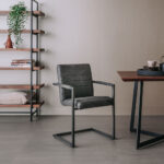 Tower Living Eetkamerstoel Rocca Eco Leer Bull Antraciet Sfeerfoto